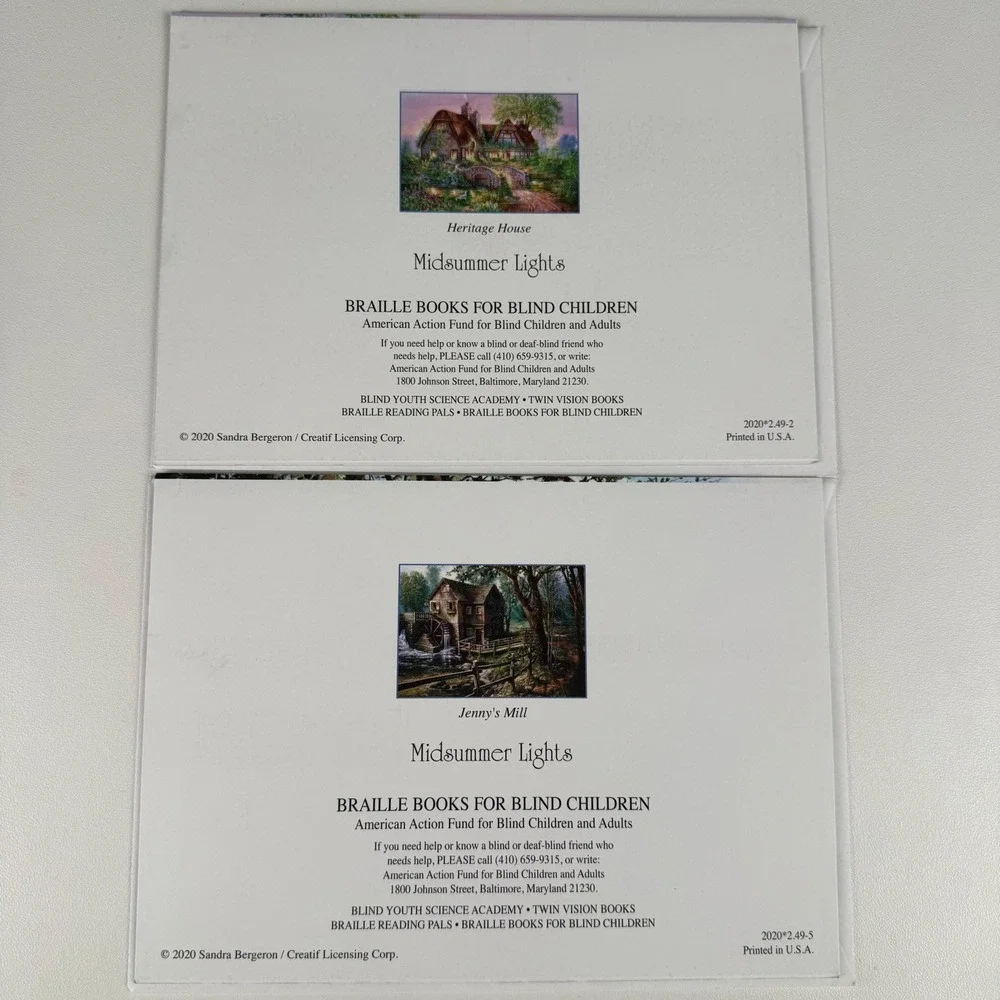 Sandra Bergeron Midsummer Lights Greeting‎ Card Set Jenny's Mill Heritage House